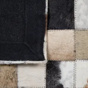 Cowhide Area Rug 140 x 200 cm Multicolour CERLI