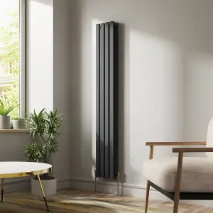 Right Radiators 1800x270 mm Vertical Double D Shape Flat Panel Designer Radiator Anthracite