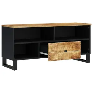 Berkfield TV Cabinet 100x33x46 cm Solid Wood Mango&Engineered Wood