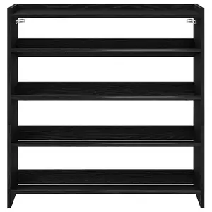 Berkfield Shoe Rack Black 80x25x81 cm Engineered Wood