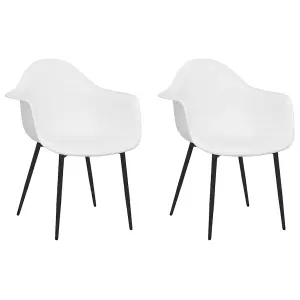 Berkfield Dining Chairs 2 pcs White PP