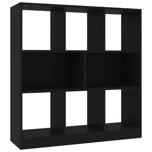 Berkfield Book Cabinet Black 97.5x29.5x100 cm Engineered Wood