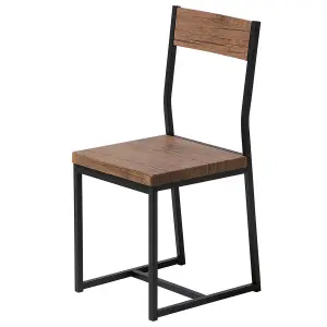 Set of 6 Dining Chairs LAREDO Dark Wood