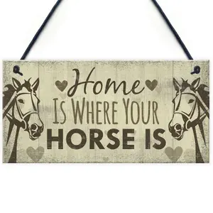 Red Ocean Horse Gifts For Women Hanging Sign Horse Gifts For Girls Horse Accessories Cute