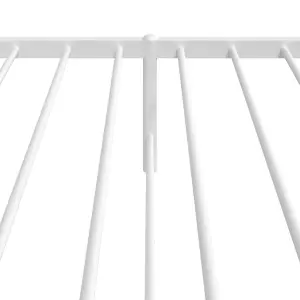 Berkfield Metal Bed Frame with Headboard White 100x190 cm