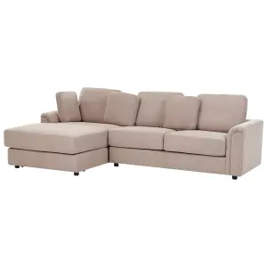 Right-Hand Corner Sofa KOHLO Taupe Fabric Right Hand