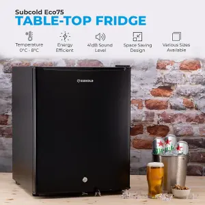 Subcold Eco75 Table Top Fridge Black