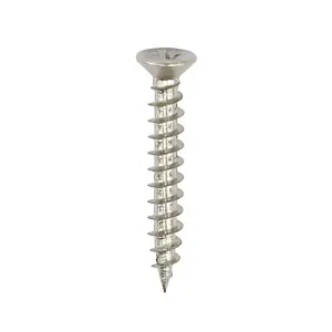 TIMCO Classic Multi-Purpose Reduced Head Countersunk Nickel Piano Hinge Woodscrews - 3.0 x 12 (200pcs)