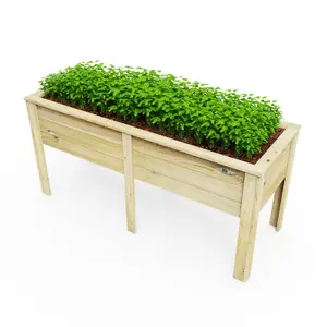 OutdoorGardens 1.8m Wooden Raised Deep Planter