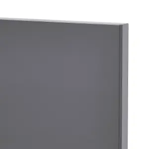 GoodHome Stevia Gloss anthracite Slab Appliance Cabinet door (W)600mm (H)543mm (T)18mm