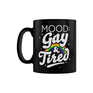 Grindstore Mood: Gay & Tired Mug Black (One Size)