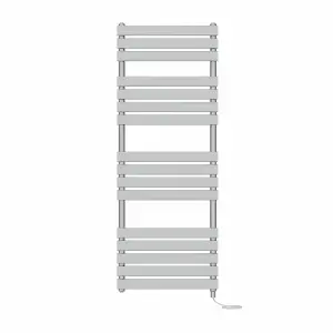 Rinse Bathrooms Electric Flat Panel Heated Towel Rail Chrome Bathroom Ladder Radiator Warmer 1600x600mm 800W