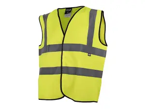 Scan Hi-Vis Yellow Safety Waistcoat - Size L for Optimal Visibility (44in)