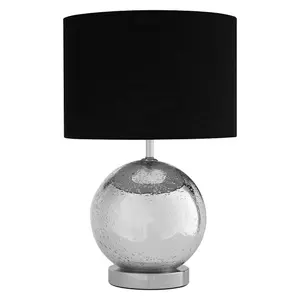 Interiors by Premier Naomi Black Fabric Shade Table Lamp