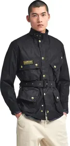 Men's Barbour International Original Waxed Jacket - Black - UK: 38