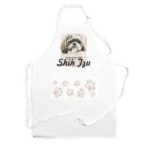 Purely Home Shih Tzu Apron - Novelty Kitchen Gift for Dog Lovers