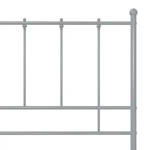 Berkfield Bed Frame Grey Metal 120x200 cm