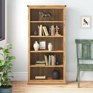 Bingham 180cm H x 90cm W Standard Bookcase Waxed