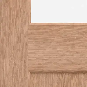 2 panel Glazed Oak veneer Internal Door, (H)1980mm (W)686mm (T)40mm