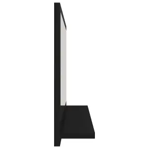 Berkfield Bathroom Mirror Black 60x10.5x37 cm Engineered Wood