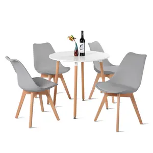 4 - Person Dining Set Grey / White