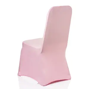 Polyester Spandex Chair Cover for Wedding Decoration - Baby Pink, Pack of 1