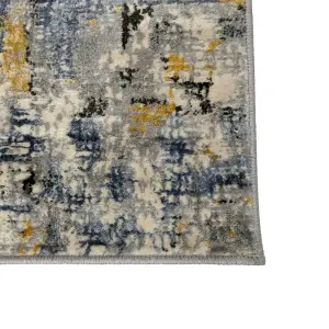 Vinci Multicolour Abstract Medium Rug, (L)170cm x (W)120cm