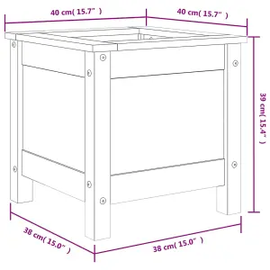 Berkfield Garden Planter 40x40x39 cm Solid Wood Douglas