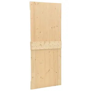 Jaliyah Solid Pine Sliding Door Unfinished 210cm H x 100cm W x 3.6cm D