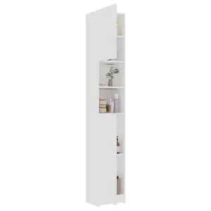 Berkfield Bathroom Cabinet White 32x25.5x190 cm Engineered Wood