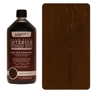 Littlefair's - Indoor Wood Stain - Dark Red Mahogany - 1 LTR