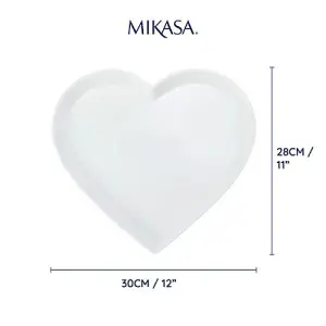 Mikasa Chalk 30cm Heart Serving Platter