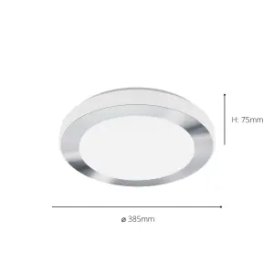 EGLO LED Carpi Chrome Steel IP44 Ceiling Light