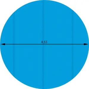 Pool Cover - round, floating, protects and warms the water - 455 cm diameter blue