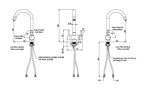 Hommix Pardenia Black 3-Way Tap (Triflow Filter Tap)