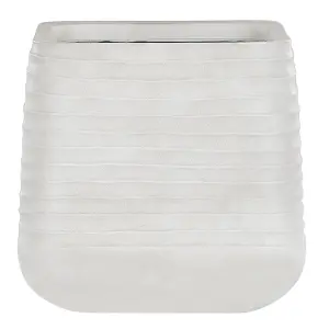 Plant Pot PARIKIA Synthetic Material White