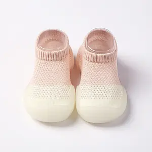 Newborn indoor Baby Shoes Toddler Cotton Soft Non-Slip Slippers Socks Sandals 0-6 months(11.5cm)BS-ZX0117-P-11.5