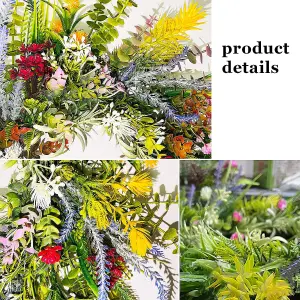 Holiday 15.7" Artificial Flower Wreath Front Door Wall Garland Home Party Decor BS-ZX0148-1-M