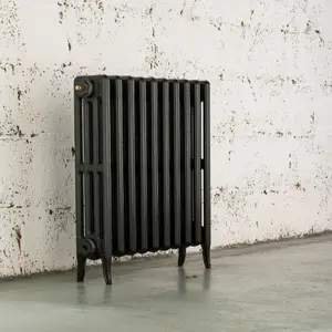 Arroll Neo-Classic Anthracite 4 Column Radiator, (W)634mm x (H)660mm