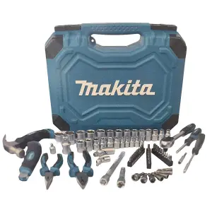 Makita E-10899 76 Piece Maintenance Kit Hand Tool Socket Set Wrench Plier Hammer