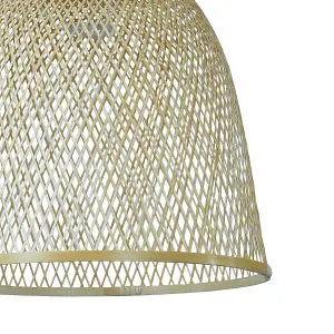 GoodHome Calume Natural Bell Light shade (D)38cm