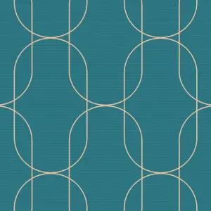 Superfresco Eternity Geometric Teal Wallpaper