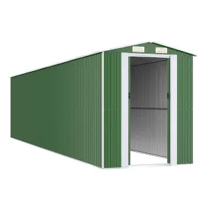 Berkfield Garden Shed Green 192x855x223 cm Galvanised Steel