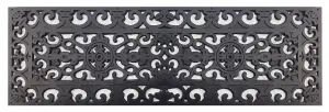 EHC 1 x Victorian Wrought Iron Effect Outdoor/Indoor Non Slip Rubber Step Door Mat, 75 x 25 cm