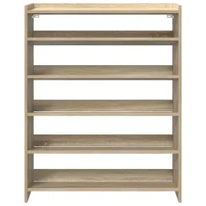 Berkfield Shoe Rack Sonoma Oak 80x25x100 cm Engineered Wood