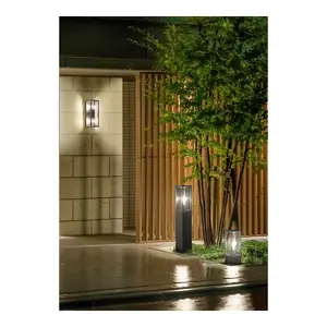 Luminosa Garonne Modern Outdoor Pedestal Light Anthracite IP44 - UK Stock