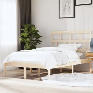 Berkfield Bed Frame Solid Wood Pine 140x200 cm