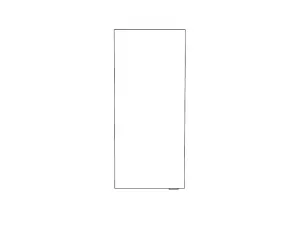 GoodHome Imandra Gloss White Single Bathroom Wall cabinet (H)90cm (W)40cm