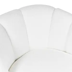 Left Hand Boucle Chaise Lounge Off-White ALLIER