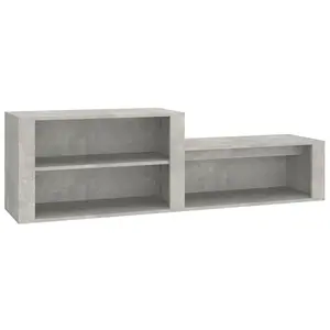 Berkfield Shoe Cabinet Concrete Grey 150x35x45 cm Engineered Wood